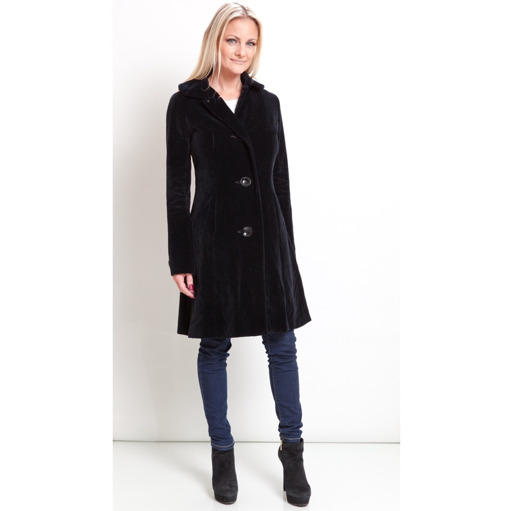 Tracy Reese black velvet coat